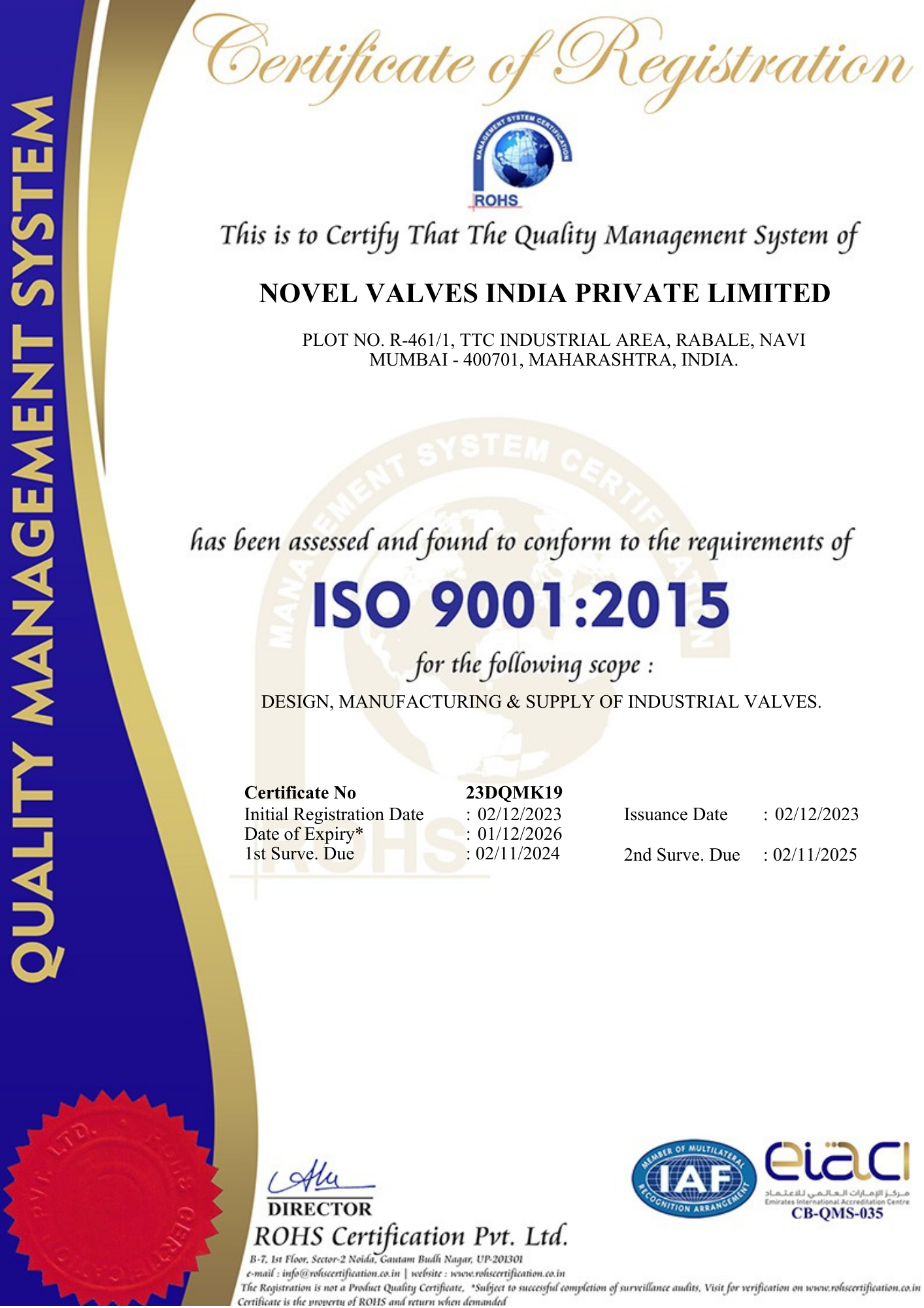 ISO Certificate